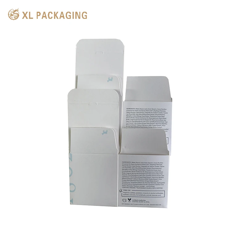 Good Price Face Cream White Card Paper Box Auto-lock Bottom Card Paper Folding Box Skin Care Card Box For Cosmetic Bottle