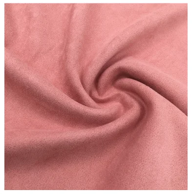 100% polyester 4 way stretch fake fur suede fabric for garment