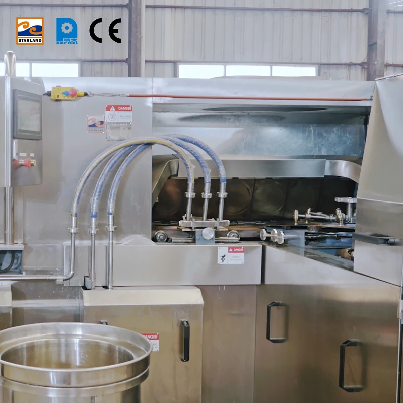Two-color fully automatic of 51 baking plates 5m long with after sales service sugar cone machine