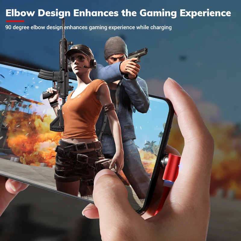 
Free Shipping Nylon Weave 90 Degree LED Magnetic Micro USB Type C Charging Cable 