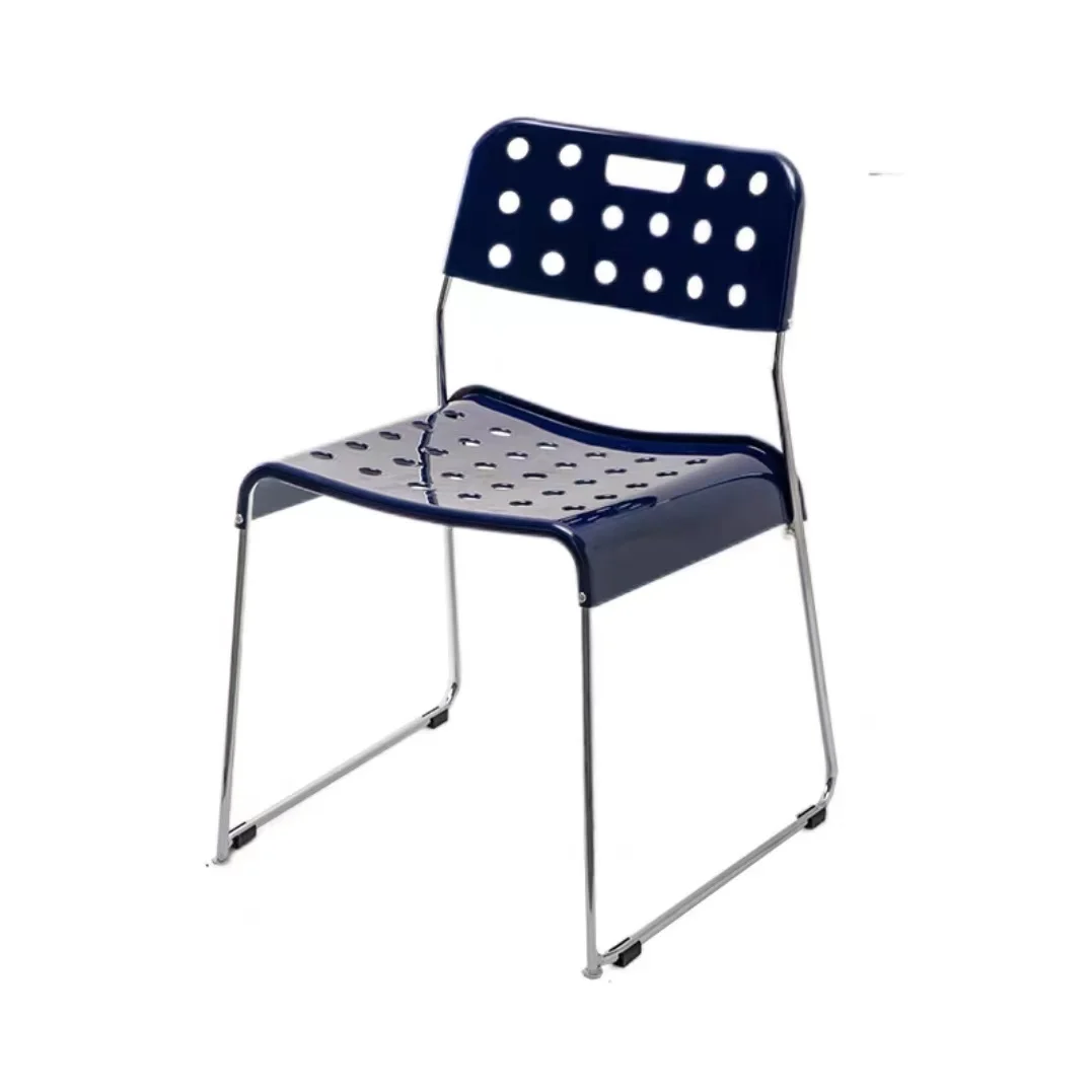 Korean hole vintage dining chair leisure plastic back reception negotiation chair
