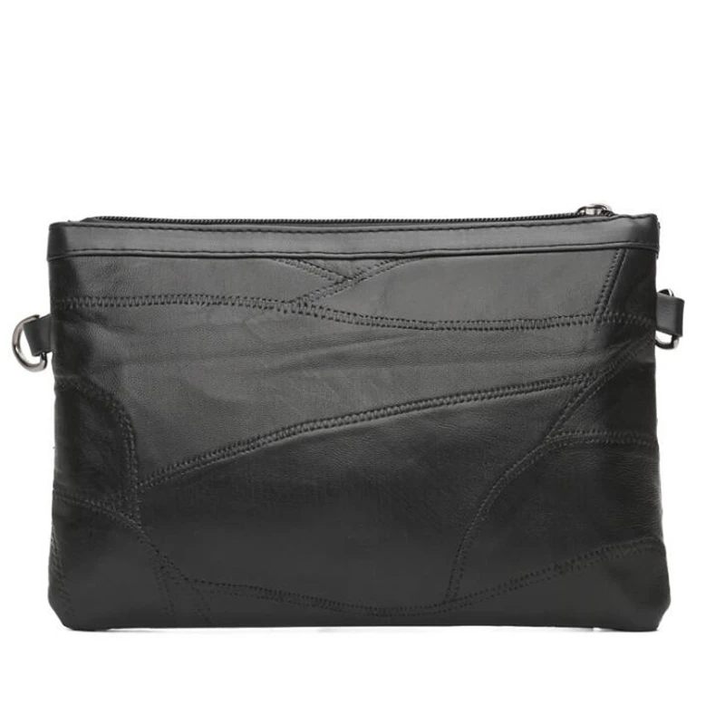 Retro Rivet Envelope Shoulder Bags for Women Small Messenger Bag PU Leather Lady Pouch Bag Black Purse