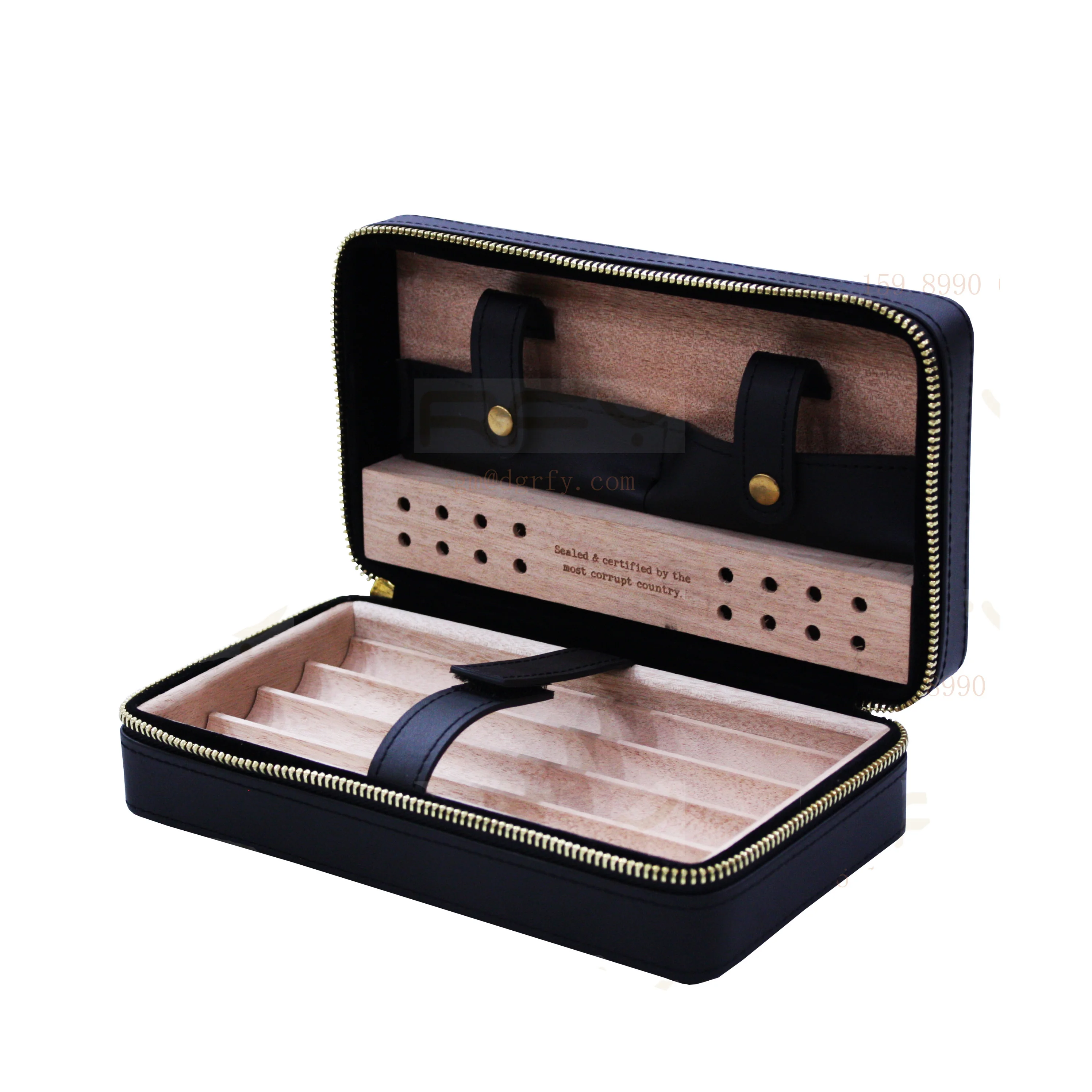 Фабричная дорожная коробка для сигар на заказ кожаный чехол хьюмидора портативная кедровая роскошная кожаная