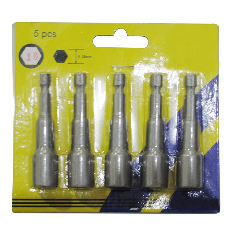 Hex shank Hexagon head screw driver using Impact magnetic nut setters