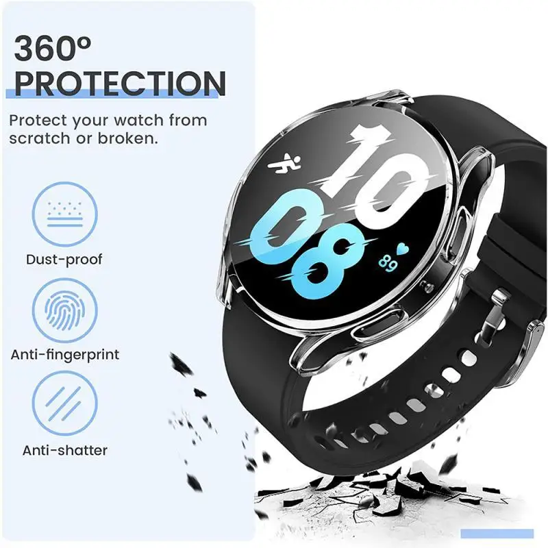 Soft TPU Watch Case for Samsung Galaxy Watch 7 40mm 44mm Full Cover Screen Protector Case Bumper for Galaxy Watch 7 Accessories
