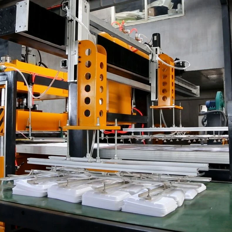 Polystyrene Foam PS Thermocol Food Lunch Box Dishes Forming Machine Made From Sheet Rolls Ps Foam Food Container Making Machine