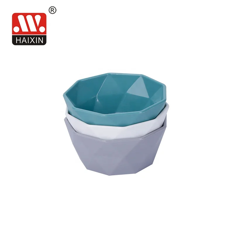 Haixing 5 size PP colored food bowls set dessert  mixing soup Salad Plastic Rice  Noodle Wholesale Custom Plastic Bowl