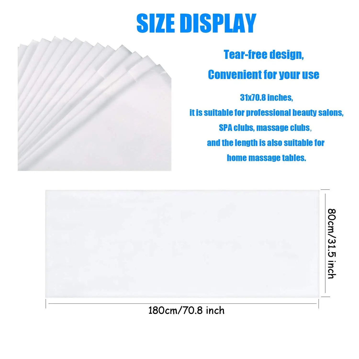 Disposable Stretcher Bed Cover Non Woven PP Bed Sheet for Beauty Salon Massage Hospital