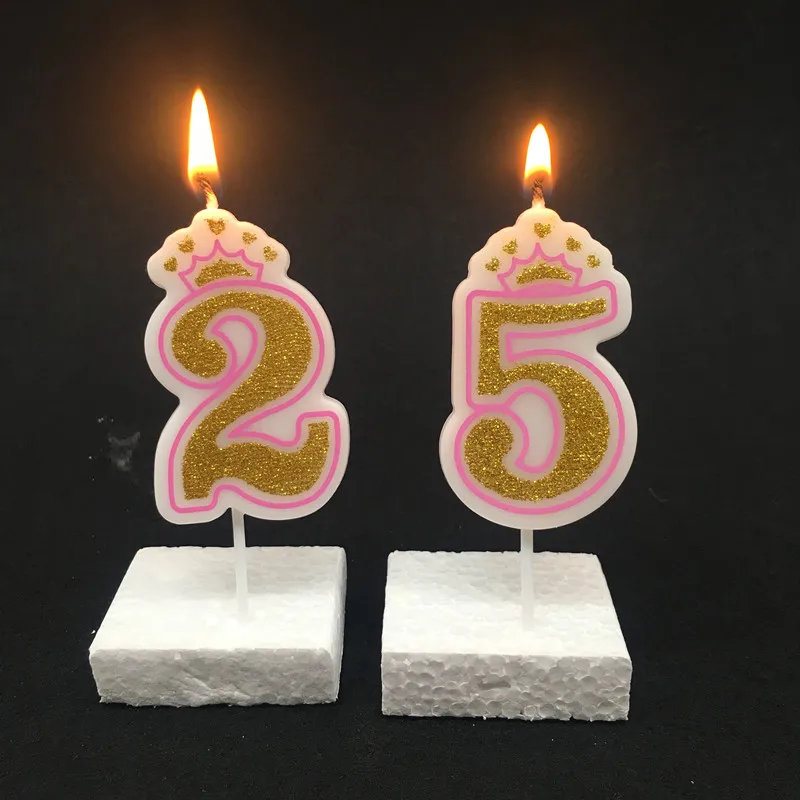 Home Decorations Soy Wax Paraffin Candle Soy Custom Colorful Candle Birthday Party Number Shaped Birthday Tiny Candles