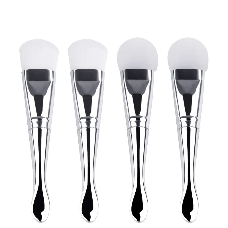 
Factory Outlet Makeup Brush Luxury Double-head Soft Silicone Face Clay Facial Mask Brush with Scoop 