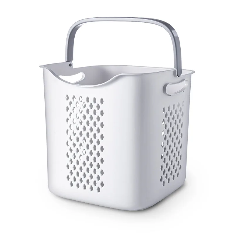 Breathable Portable Dirty Clothes Storage Basket Plastic Bathroom Organizer Laundry Basket With Handle