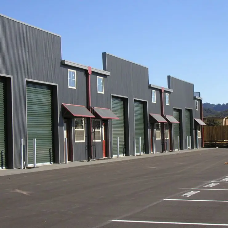 Large Span Fireproof Alc Panel h Beam Pre-Engineered Steel Structure Warehouse / Workshop Construction Design