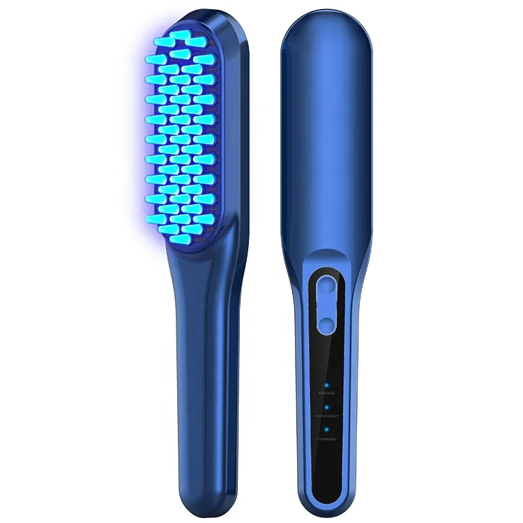 Amazon Phototherapy Hair Brush Anti Hair Loss Scalp Care Massage Comb Blue Hair Growth Comb