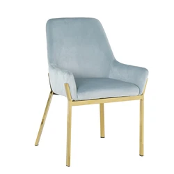 Contemporary Home Furniture Modern Hotel Comfortable restaurant Gold legs high back Upholstered Velvet Dining Chair