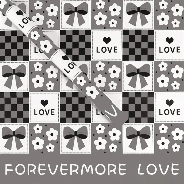 Christmas korean designer brands logo bouquet flower wrapping paper plastic waterproof florist supplies floral gift packages