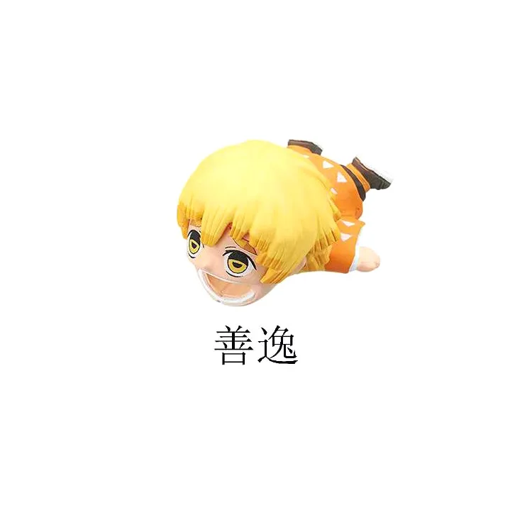 Demon Slayer Charger Cable Clip Kawaii USB Cable Protective Accessories Cute Anime Cable Winder Anti-breaking Protective Cover