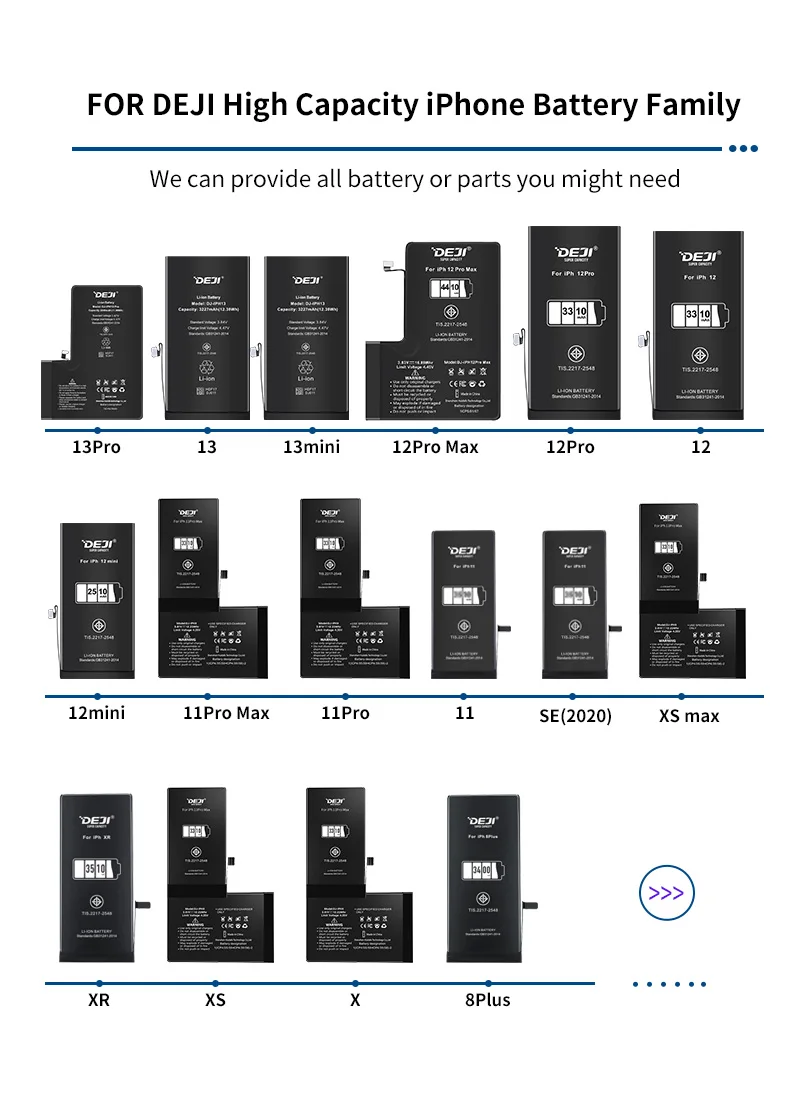 0 Cycle Original Capacity Battery For iPhone 7Plus 7 plus Lithium