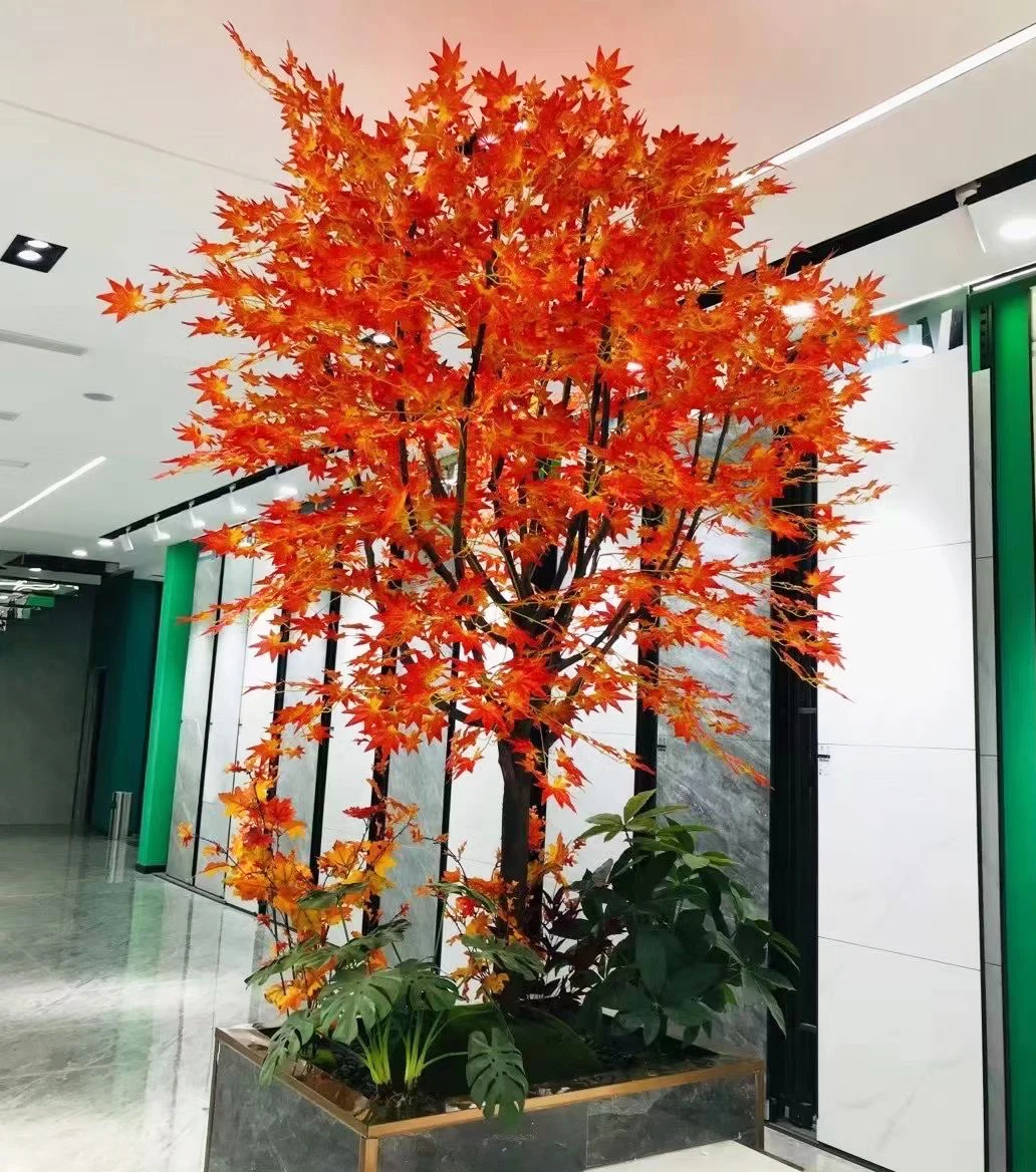 artificial bamboo tree natural golden trunks big leaf PE real touch  Amazon hot sale items BSCI factory direct supply hebei