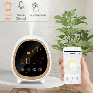 200ml Ultrasonic Aromatherapy Cool Mist Diffuser Smart Wifi Essential Oil Diffuser with Clock