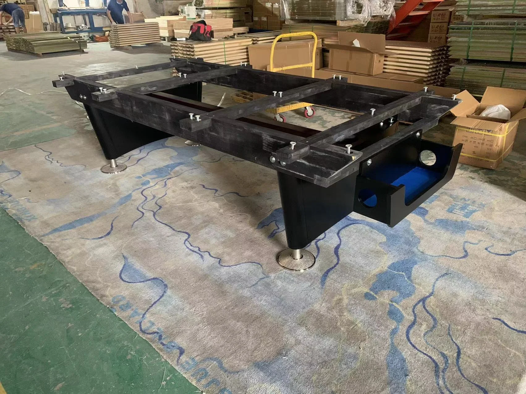 Cheap Price 9FT Solid Wood American 9 balls Pool Table With Auto Ball Return System