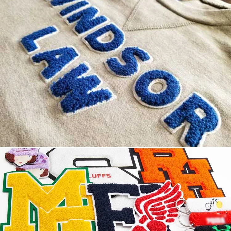 No Minimum Order Quantity Cheap Personalized Easter Custom Felt Background Embroidery Chenille Patches for Uniforms