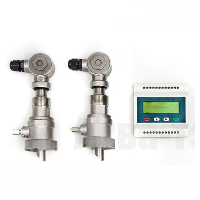 Taijia portable clamp on ultrasonic flow meter with model rs485 modbus digital water flow meter and display