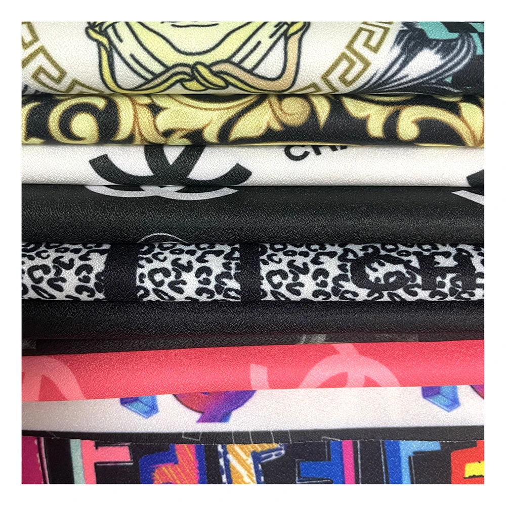 Дизайнерская Роскошная брендовая ткань из Жоржетта с цифровым принтом для одежды