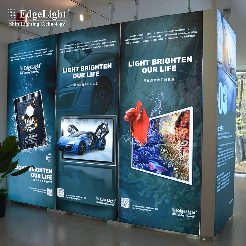 UV Printed LED Backlit Frameless Rectangle Outdoor Light