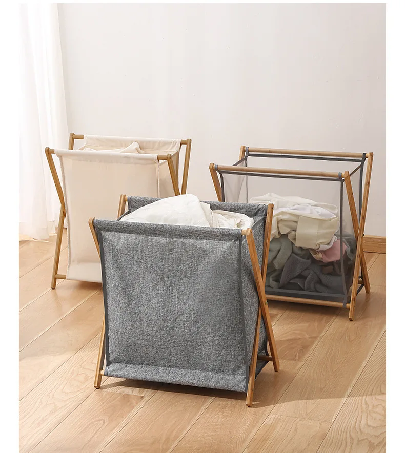 Dirty clothes storage basket large laundry basket foldable laundry hamper household laundry basket with lid