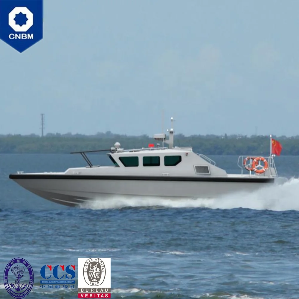 
42 ft China Shipyard Fast Coast Guard Military Patrol Police Vessel Welded Aluminum Speed Boat for Sale with Prices 