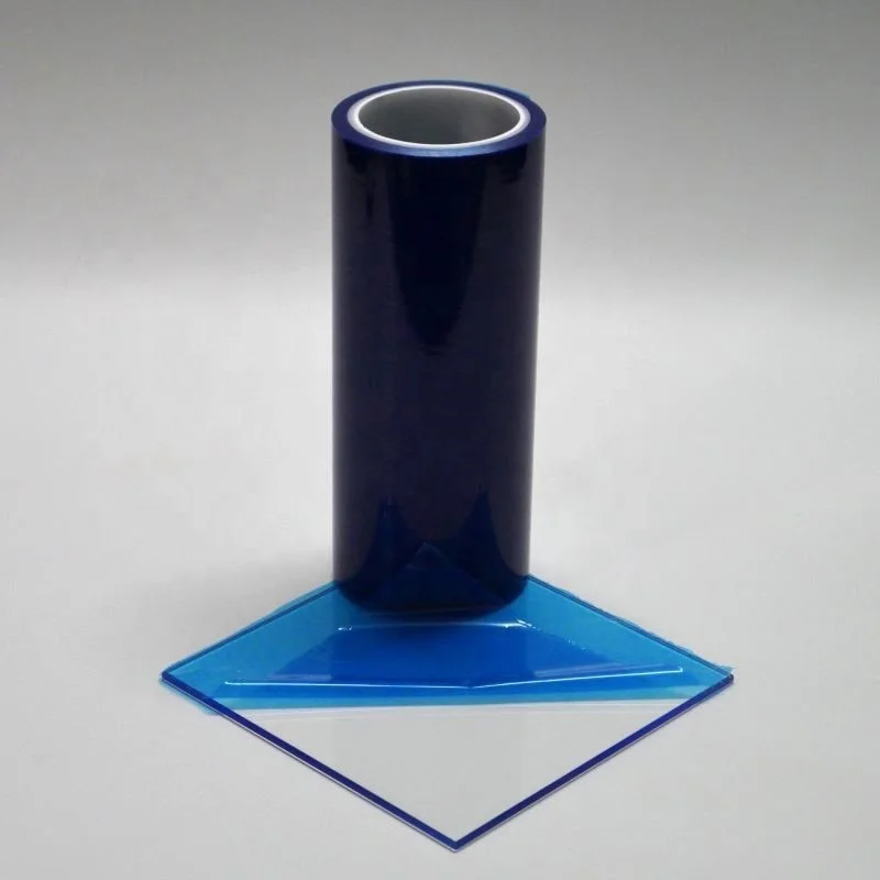 Easy application dustproof  medium viscosity pe blue film  for pp sheet  pet protective film for electronic products