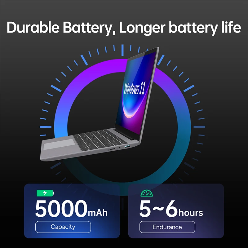 15.6 Inch Intel Celeron N5095 Laptops 12GB RAM 512 SSD 1920*1080p Pc Portable Gaming Laptop Window 11 Notebook