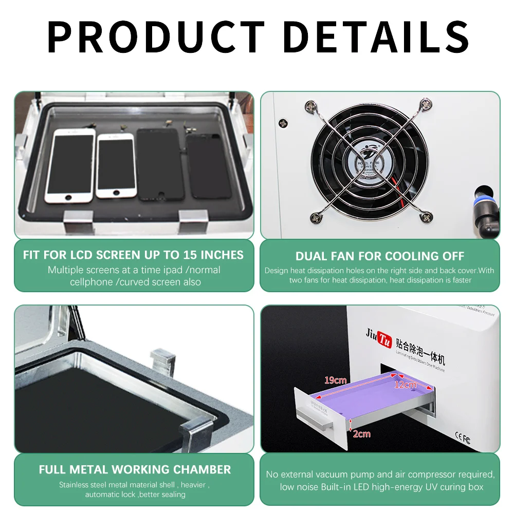 15 дюймов ОСА пузырьковая машина для мобильного телефона ЖК-экран для ноутбука ремонт мини ОСА Ламинирование