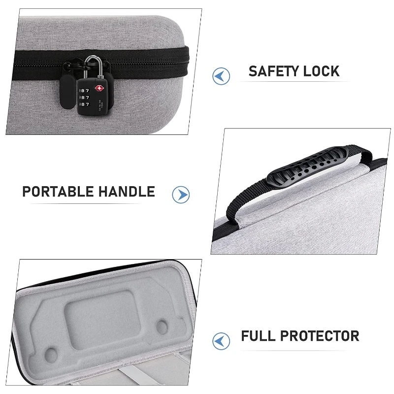 eva Carrying Case for Steam Deck Hard Shell Travel Bag, Larger Space Storage Handbag for Console