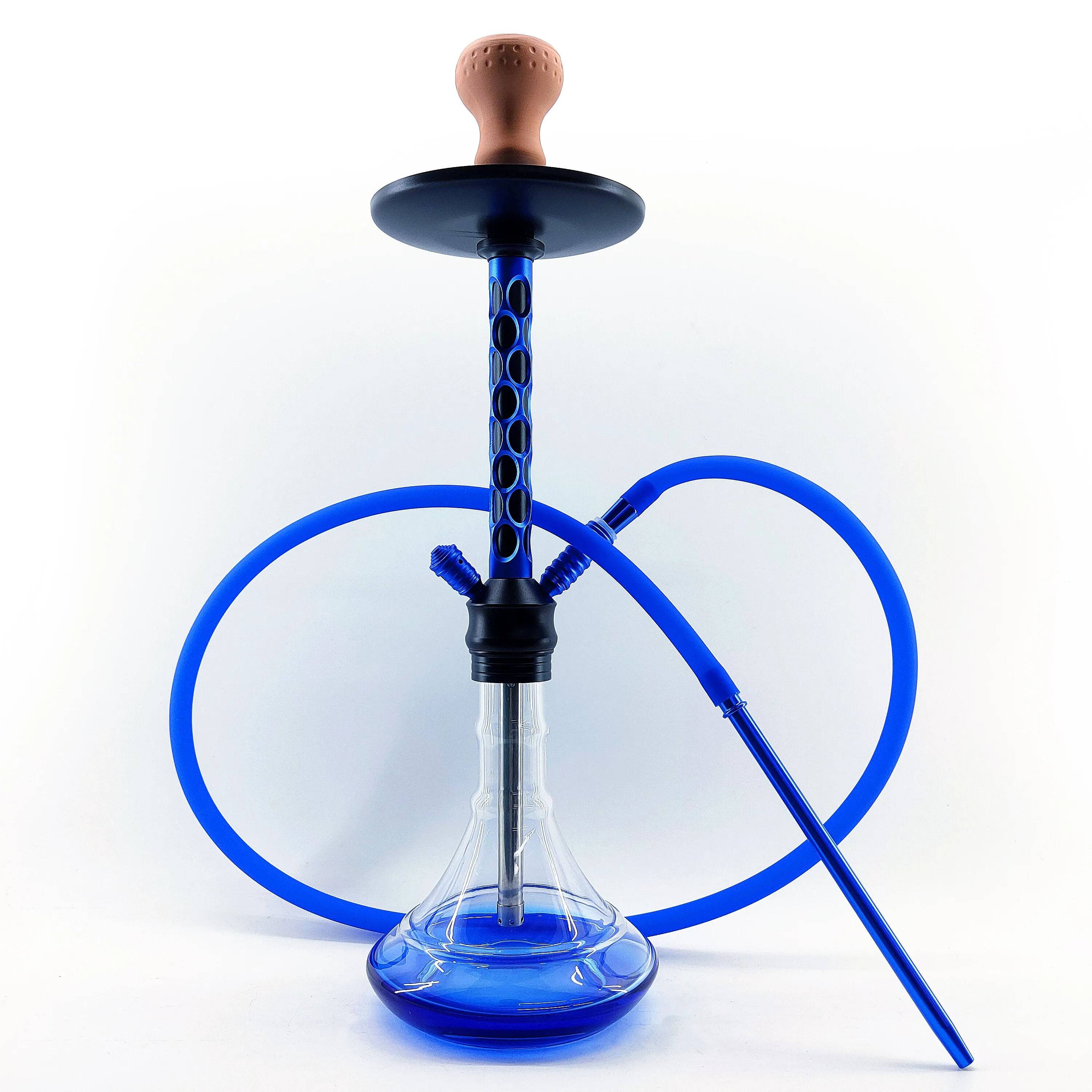 China Supplier blue bottom German style glass narguile shesha hookah shisha base