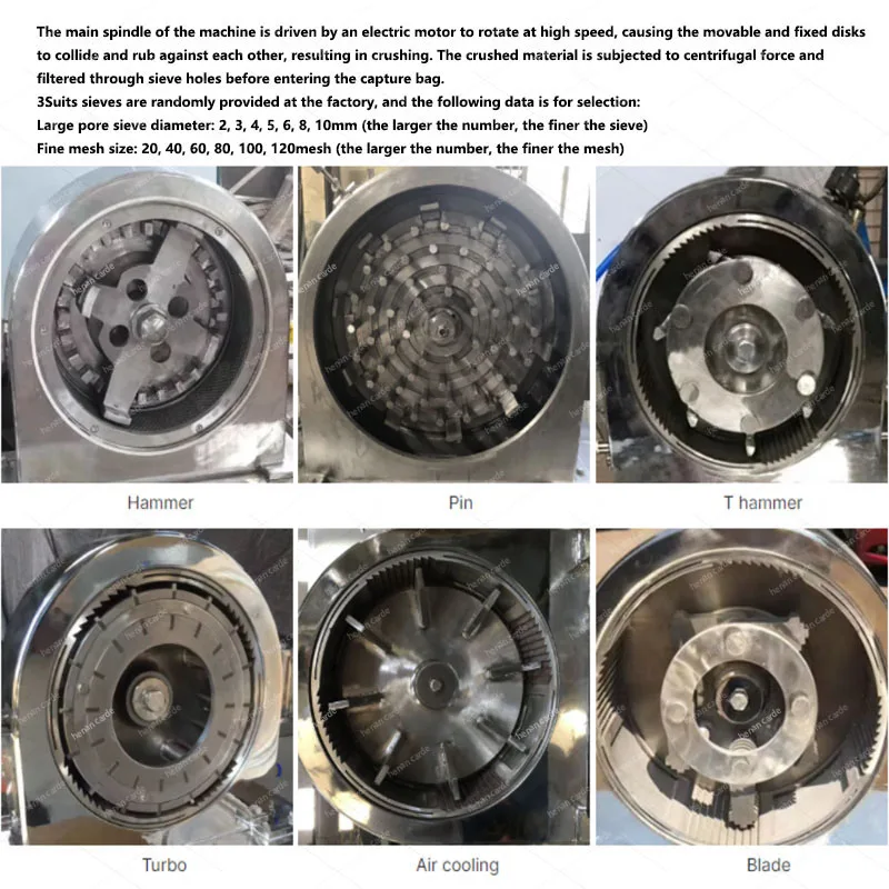 Oyster Shell Seaweed Spice Crusher Dried Mustard Seed Herb Moringa Crushing Powder Cinnamon Sugar Salt Grinding machine