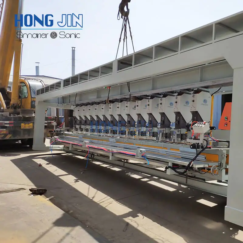 Geocell punching machine  geocell welding machine  HDPE  plastic extruding  machine  geo cell production line manufacturer