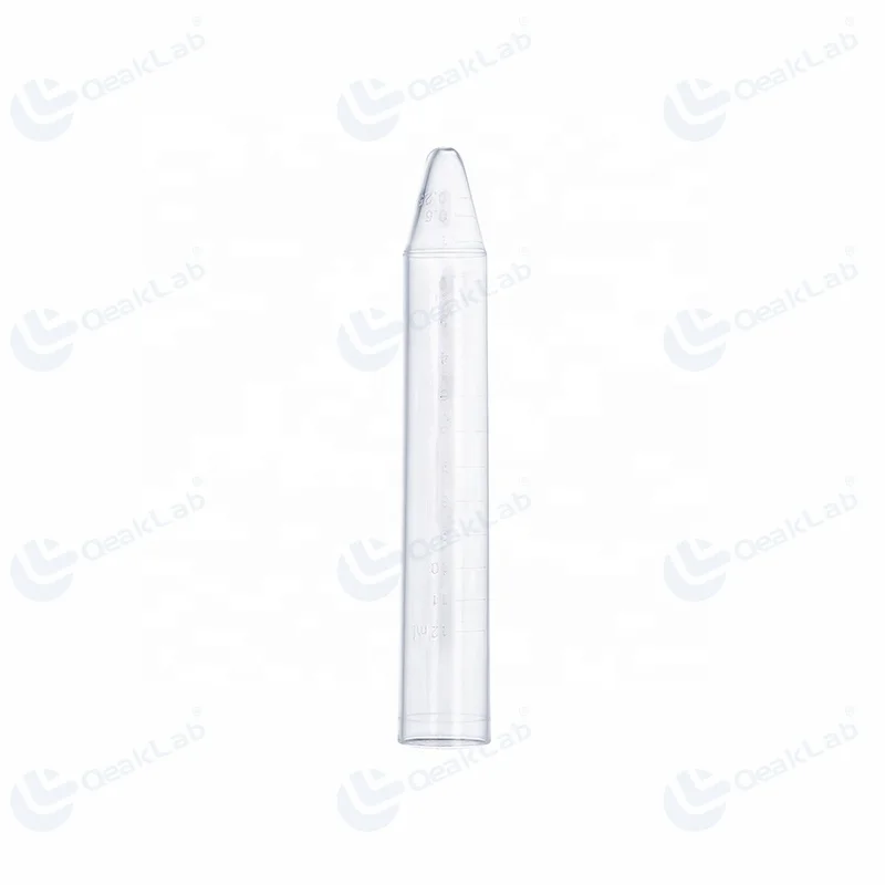 high quality Transparent Plastic Material 12ml Urine Test Tube highly transparent polystyrene material
