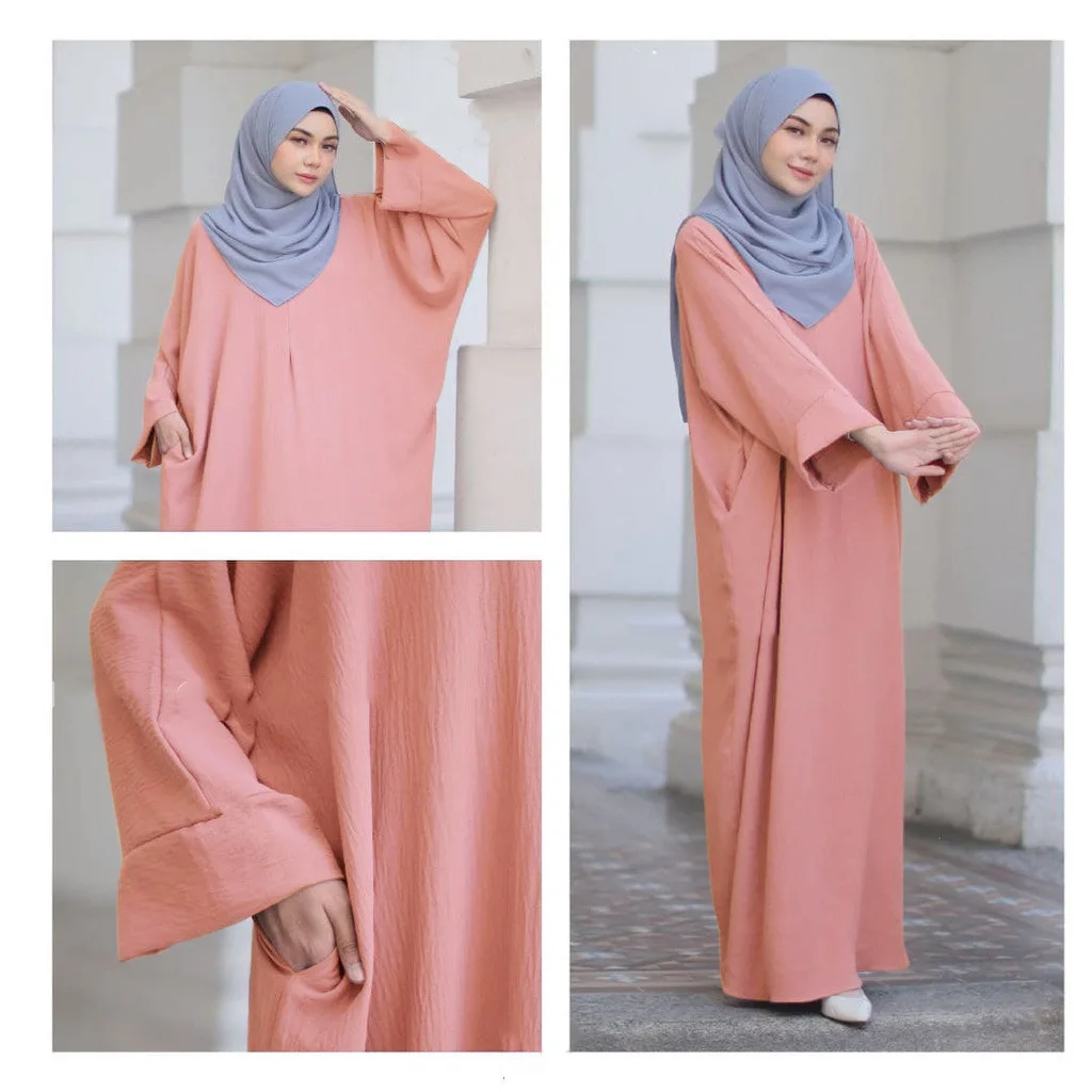 Eid Dubai Modest Muslim Girls Plain Classy Abaya De Luxe Wholesale Khimar Hijab Dress Luxury Palestine Abaya