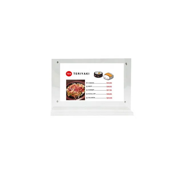 New product A5 Acrylic  Holder Lucite Besamim display stand  Desktop magnetic AD billboard menu for restaurant and bar