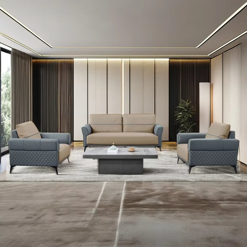 Leather Sofa Set Modern Leather Sofa Combination Leather Sectional Sofa Living Room Furniture