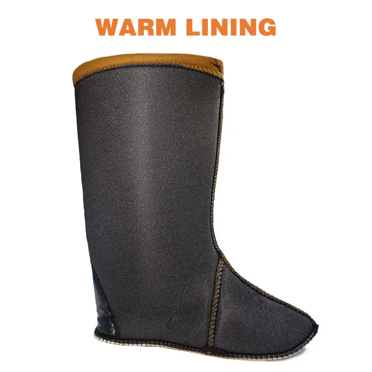 Custom Winter Waterproof Anti-Slippery Comfortable Warm Snow Ski Fly Wading Ice Fishing Deck Eva Foam Work Rain Boots For Men