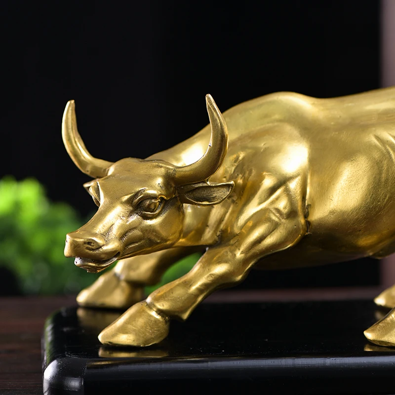 Copper ox decoration zodiac ox home craft decoration desk room living room fortune Wall Street ox