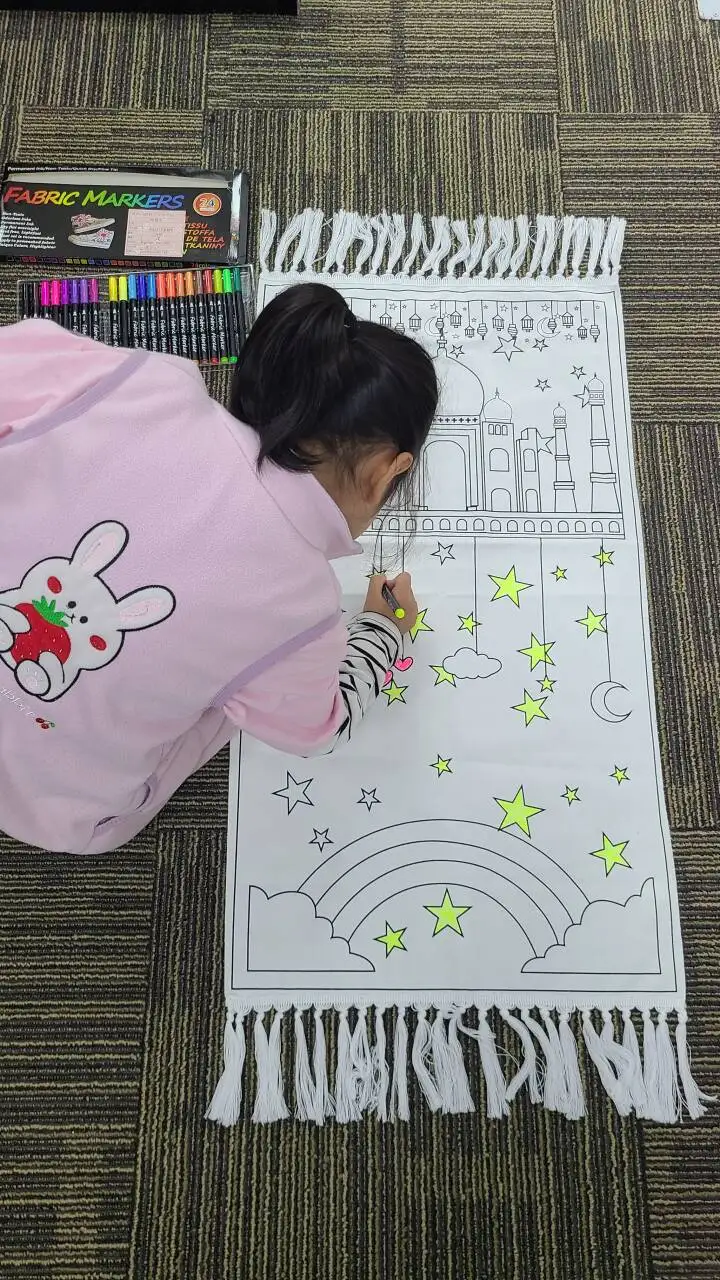 muslim compass mat education prayer rug