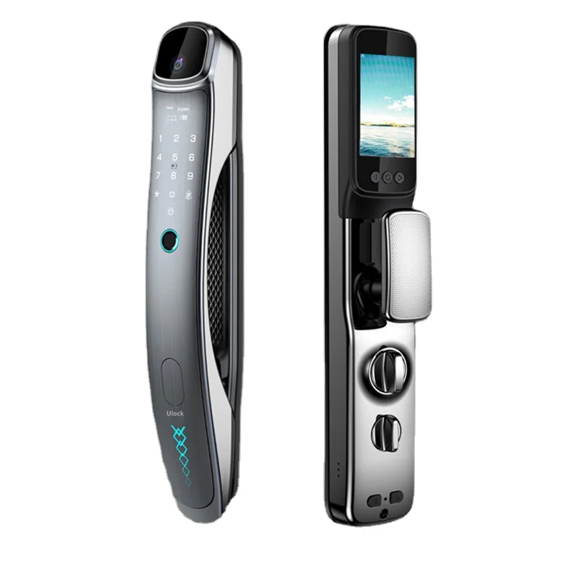 Ulock Intercom Smart TUYA APP fingerprint gate lock with inside camera digital door viewer
