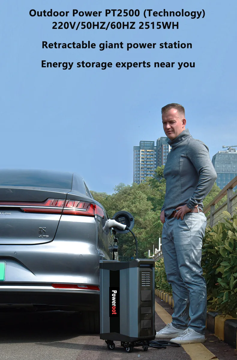 Portable Power Generator2000W Solar Rechargeable Station For Outdoor Emergency Power Supply