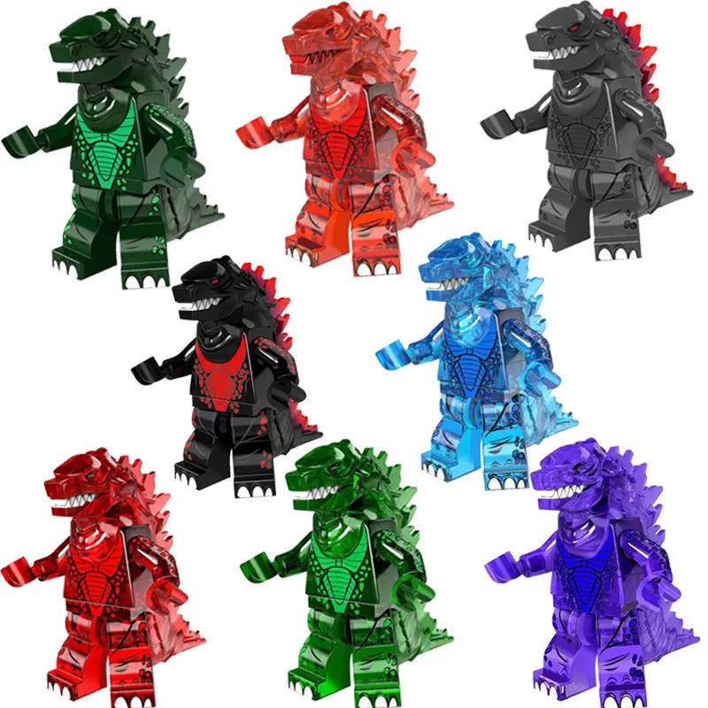 Mini Wholesale 8pcs Godzilla Dinosaur Building Block Figures Set Monster Building bricks play set DIY Kids Toys