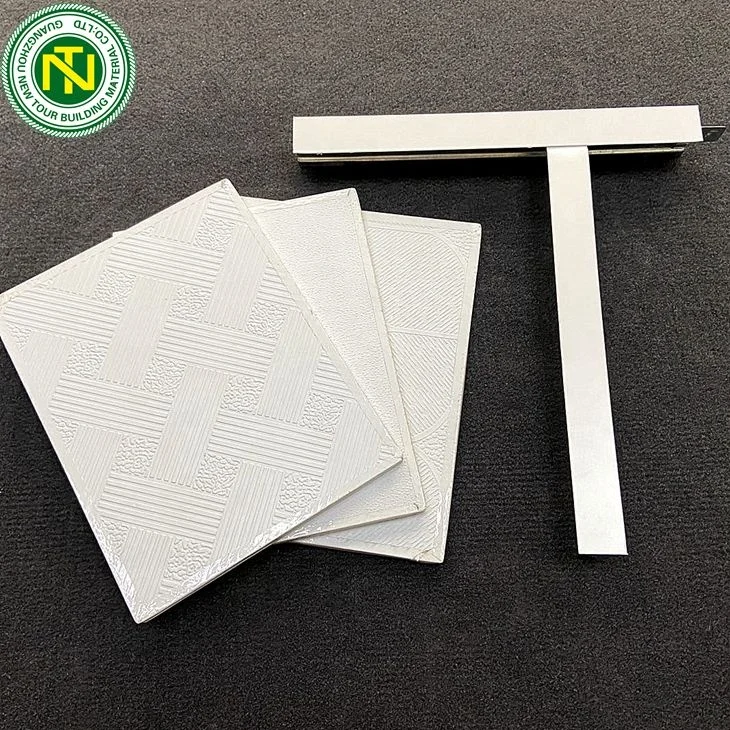 Vinyl Coated 60x60 PVC Laminated Gypsum Ceiling Tiles/ gypsum board /Ceiling panel