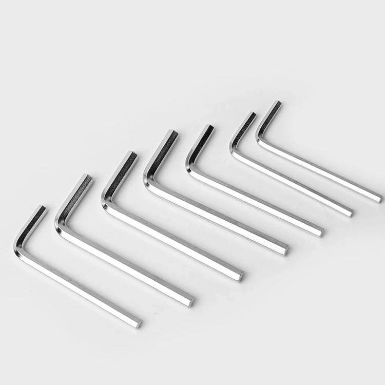 2mm 3mm 4mm 5mm 6mm 7mm 8mm 10mm Nickel Plated Carbon Steel Screw Driver L Shape Long Allen Hex Key Wrench
