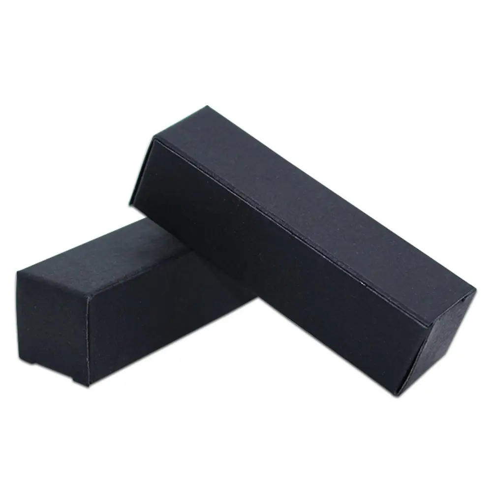 Wholesale custom logo biodegradable  coated artpaper cosmetic black folding cartons nail polish box small paper gift box